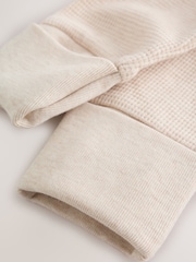 Neutral Sage Waffle Two Way Zip Baby Sleepsuits 4 Pack (0mths-3yrs) - Image 15 of 15