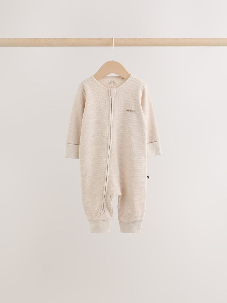 Neutral Sage Waffle Two Way Zip Baby Sleepsuits 4 Pack (0mths-3yrs) - Image 2 of 15 Neutral Sage Waffle Two Way Zip Baby Sleepsuits 4 Pack (0mths-3yrs) - Image 2 of 15