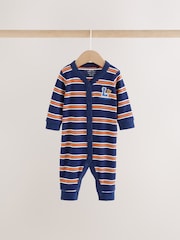 Multi Varsity Two Way Zip Baby Sleepsuits 4 Pack (0mths-3yrs) - Image 6 of 16
