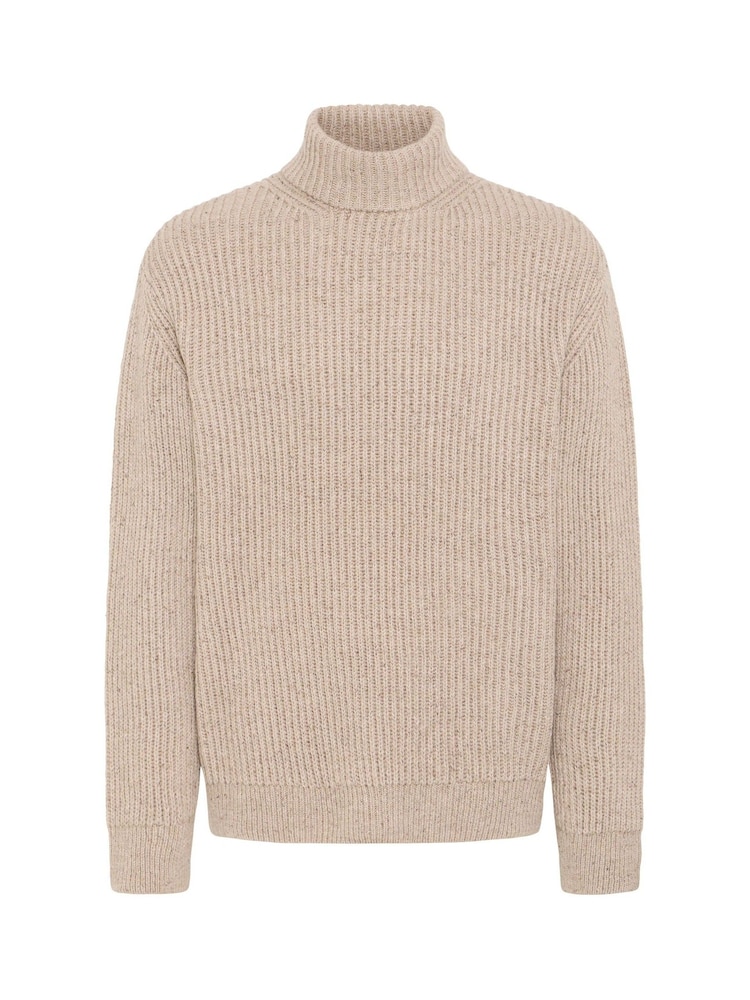 !Solid Brown SDSTILES Long Sleeve Roll Neck Jumper - Image 5 of 5