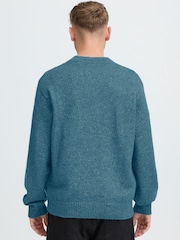 !Solid Blue Hamandi Knit Long Sleeve Jumper - Image 2 of 6