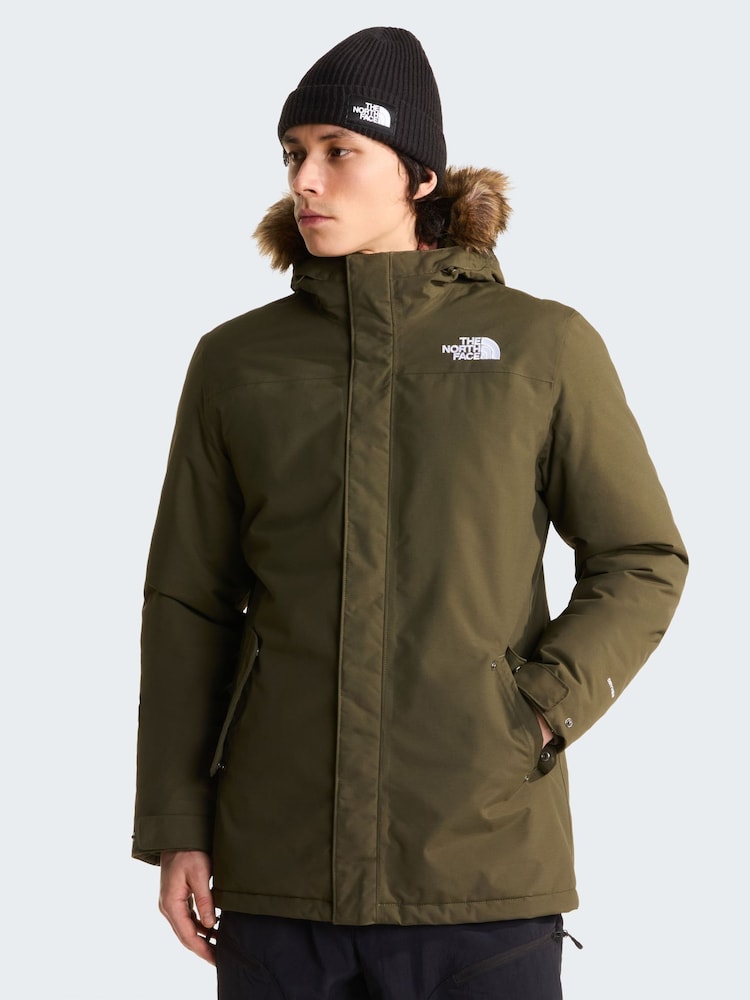 The North Face Green Zaneck Fur Hooded Jacket - Image 1 of 6 The North Face Green Zaneck Fur Hooded Jacket - Image 1 of 6