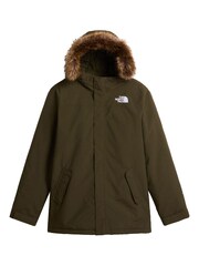 The North Face Green Zaneck Fur Hooded Jacket - Image 5 of 6