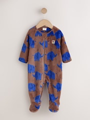 Smeđi slon - runo bebe Sleepsuit - Slika 1 od 7