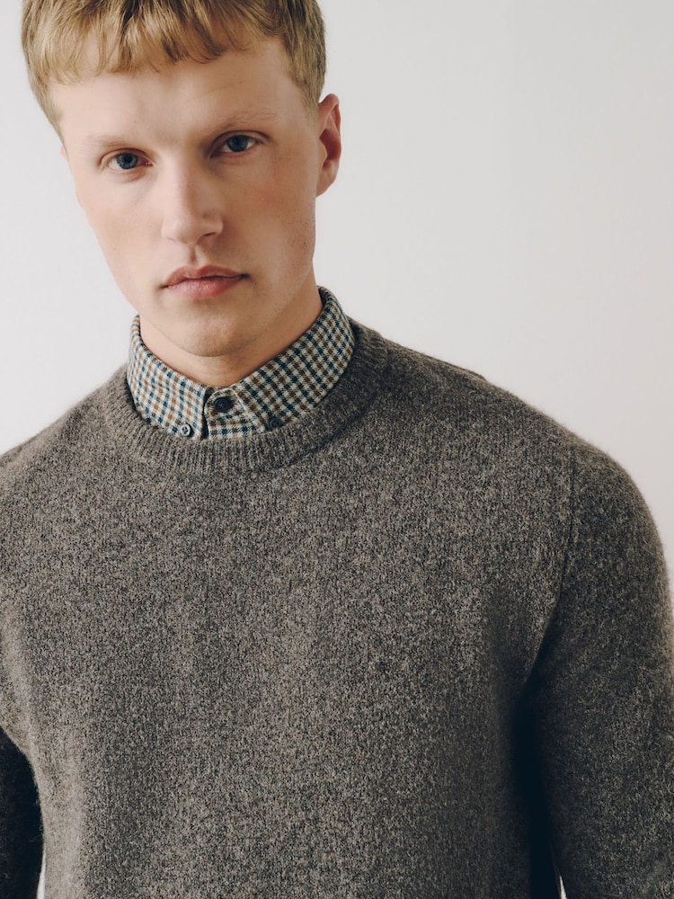 Neutral Mock Shirt Cosy Jumper - Image 1 of 6 Neutral Mock Shirt Cosy Jumper - Image 1 of 6