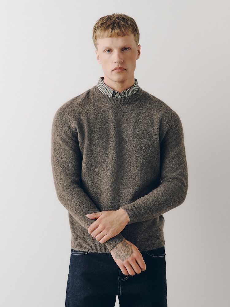 Neutral Mock Shirt Cosy Jumper - Image 2 of 6 Neutral Mock Shirt Cosy Jumper - Image 2 of 6