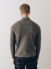 Neutral Mock Shirt Cosy Jumper - Image 3 of 6