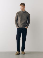 Neutral Mock Shirt Cosy Jumper - Image 4 of 6