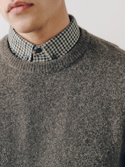 Neutral Mock Shirt Cosy Jumper - Image 6 of 6