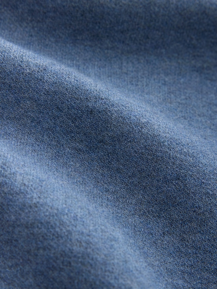Light Blue N. Premium Ultrasoft Smart knitted Polo Shirt with Wool - Image 8 of 8