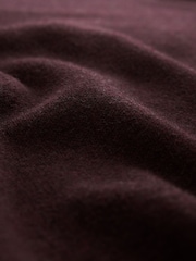 Burgundy Red Ultrasoft Smart knitted Polo Shirt with Wool - Image 8 of 8