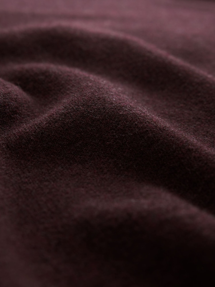 Burgundy Red Ultrasoft Smart knitted Polo Shirt with Wool - Image 8 of 8 Burgundy Red Ultrasoft Smart knitted Polo Shirt with Wool - Image 8 of 8