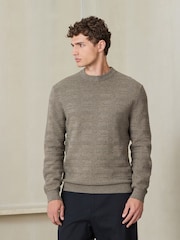 Dark Stone N. Premium Textured Knitted Jumper - Image 3 of 8