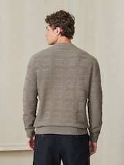 Dark Stone N. Premium Textured Knitted Jumper - Image 4 of 8