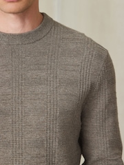Dark Stone N. Premium Textured Knitted Jumper - Image 5 of 8