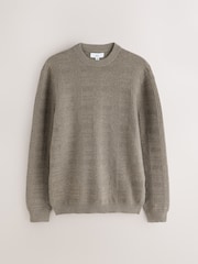 Dark Stone N. Premium Textured Knitted Jumper - Image 6 of 8