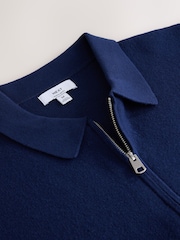 Navy Blue N. Premium Zip Through Ultrasoft Knitted Jacket - Image 8 of 9