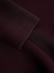 Pourpre foncé - Pull N. Premium Coupe ajustée à quart de fermeture éclair - Image 2 de 3