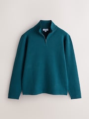 Green N. Premium Ultrasoft Quarter Zip Knitted Jumper - Image 1 of 3
