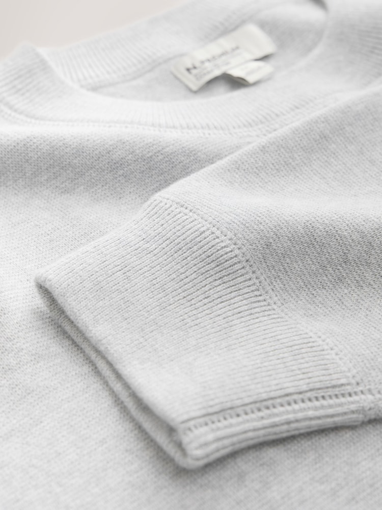 グレー - Relaxed Fit Mid Weight Knitted Sweatshirt - 画像 2 / 3