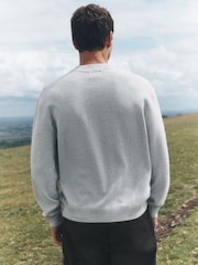 Grey Relaxed Fit N. Premium Mid Weight Knitted Sweatshirt - Image 4 of 7