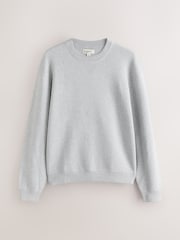 Grey Relaxed Fit N. Premium Mid Weight Knitted Sweatshirt - Image 5 of 7