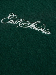 Vert à motif graphique - Pull confortable décontracté à col zippé - Image 8 de 8
