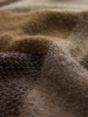 Brown Cosy Patchwork Knitted Jacket - Image 8 of 8