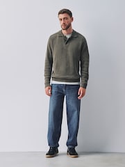 Зеленый - Chenille Rib Polo Shirt - Изображение 2 8