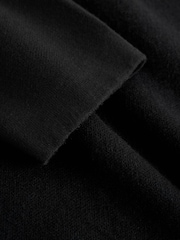Black Ultrasoft Smart knitted Polo Shirt with Wool - Image 8 of 8