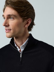 Black N. Premium Slim Fit Quarter Zip Jumper - Image 5 of 8