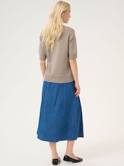 CULTURE Natural Hedi Arrow Short Sleeve Jumper - Image 3 of 6