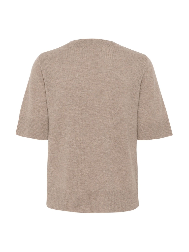 CULTURE Natural Hedi Arrow Short Sleeve Jumper - Image 6 of 6