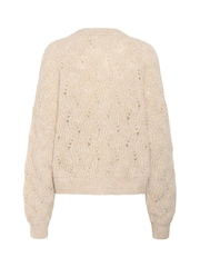 CULTURE Cream Kimmy Long Sleeve Knit Cardigan - Image 6 of 6