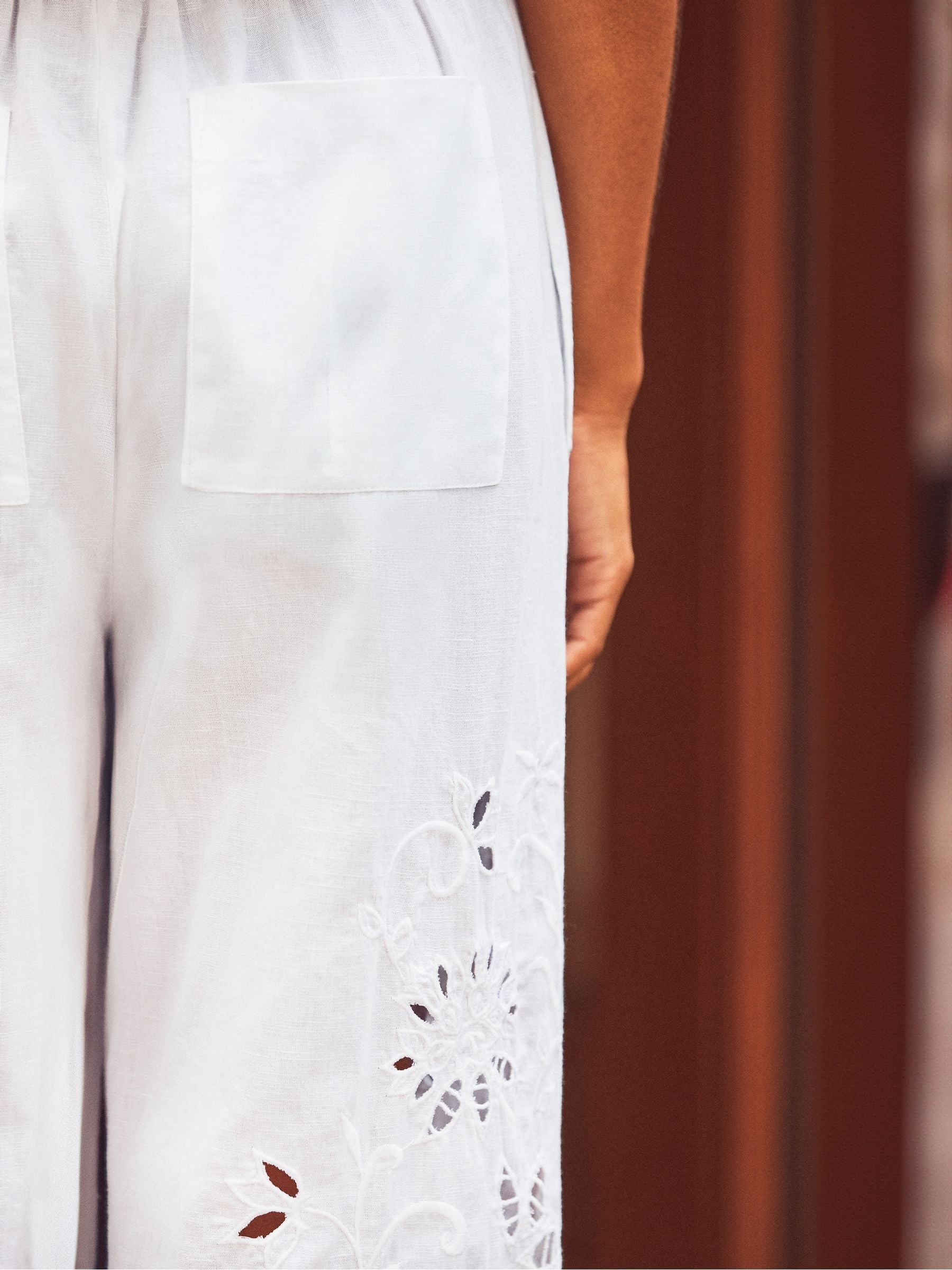Buy Ro&Zo White Cutwork Broderie Trousers from Next USA