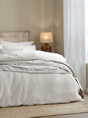Yard Chalk Hebden Waffle Cotton Duvet Cover and Pillowcase Set - Image 3 of 3