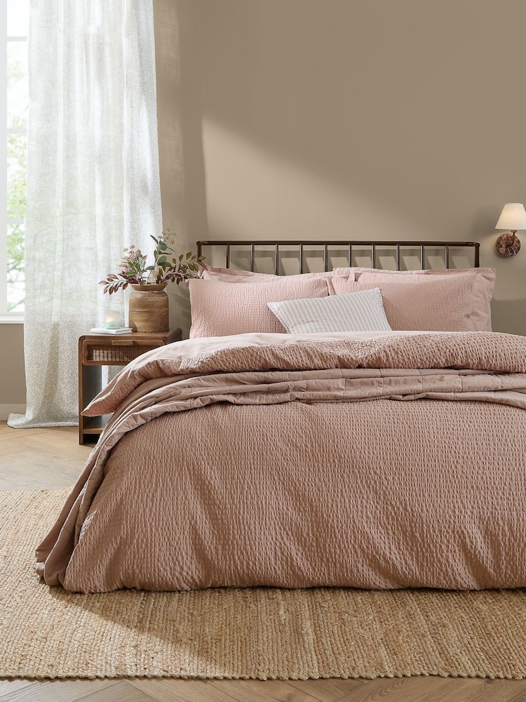 Yard Cotta Hebden Cotton Seersucker Duvet Cover and Pillowcase Set - Image 1 of 3 Yard Cotta Hebden Cotton Seersucker Duvet Cover and Pillowcase Set - Image 1 of 3
