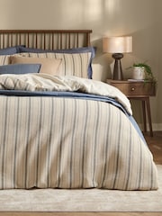 Yard CoalNatural Selby Striped Waffle Duvet Cover and Pillowcase Set - Image 3 of 3