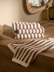 Yard Chocolate Hebden Striped Towel - Image 1 of 4