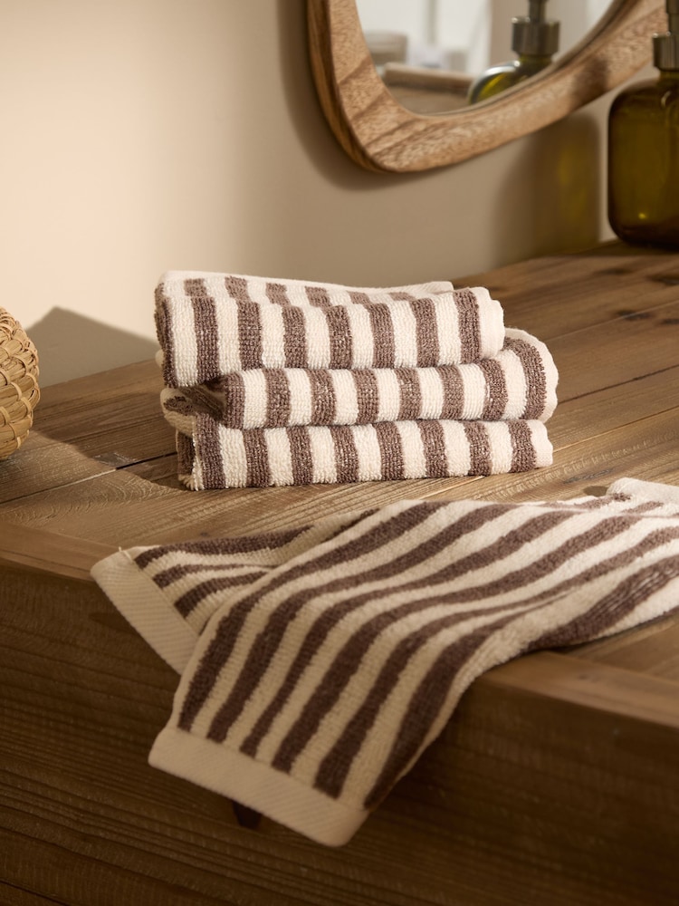 Yard Chocolate Hebden Striped Towel - Image 1 of 4