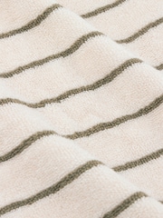 Yard Olive Hebden Narrow Stripe Cotton Towel - Image 4 of 4