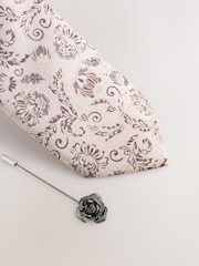 Neutral Tie and Lapel Pin Set - Image 2 of 4