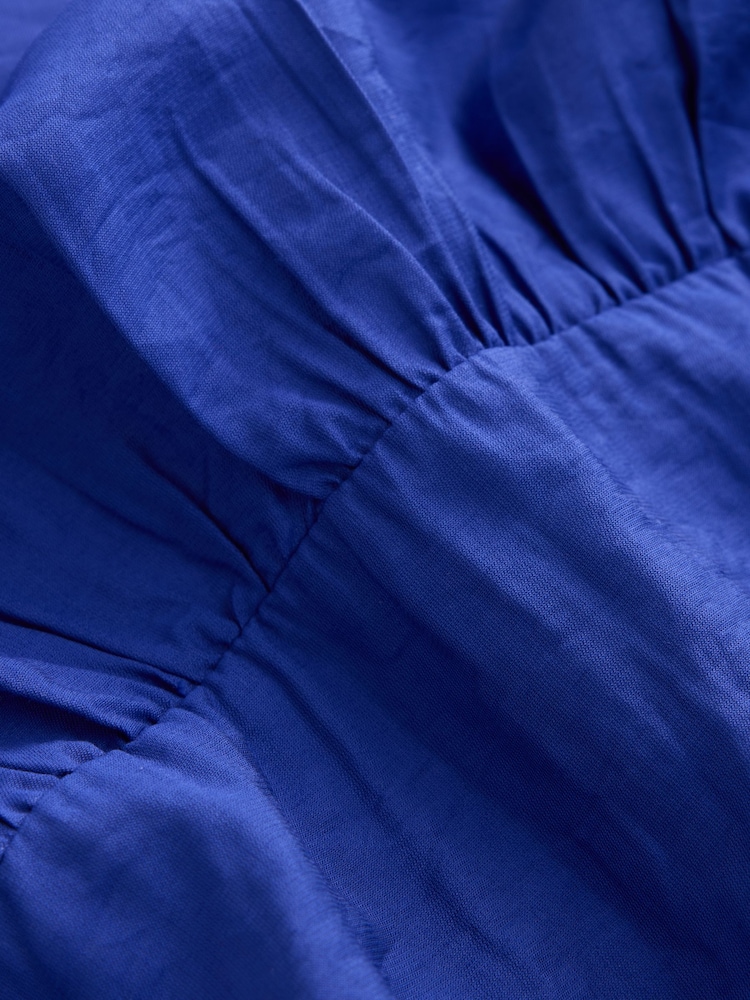 Cobalt Blue Puff Sleeve Midi Dress - Image 2 of 4 Cobalt Blue Puff Sleeve Midi Dress - Image 2 of 4
