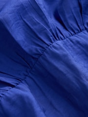 Cobalt Blue Puff Sleeve Midi Dress - Image 7 of 9