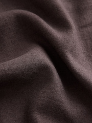 Chocolate Brown Linen Blend Short Sleeve V-Neck Kaftan Mini Dress - Image 7 of 7