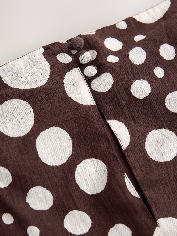 Chocolate Brown Polka Dot Kimono Sleeve Waisted Mini Dress - Image 7 of 7 Chocolate Brown Polka Dot Kimono Sleeve Waisted Mini Dress - Image 7 of 7