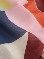 Imprimé à rayures multicolores - Sleeveless High Neck Asymmetrical Occassion Dress - Image 8 de 9