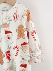Neutral Bauble Two Way Zip Baby Christmas Sleepsuit (0mths-3yrs) - Image 3 of 8