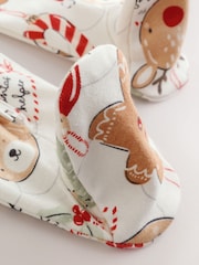 Neutral Bauble Two Way Zip Baby Christmas Sleepsuit (0mths-3yrs) - Image 5 of 8