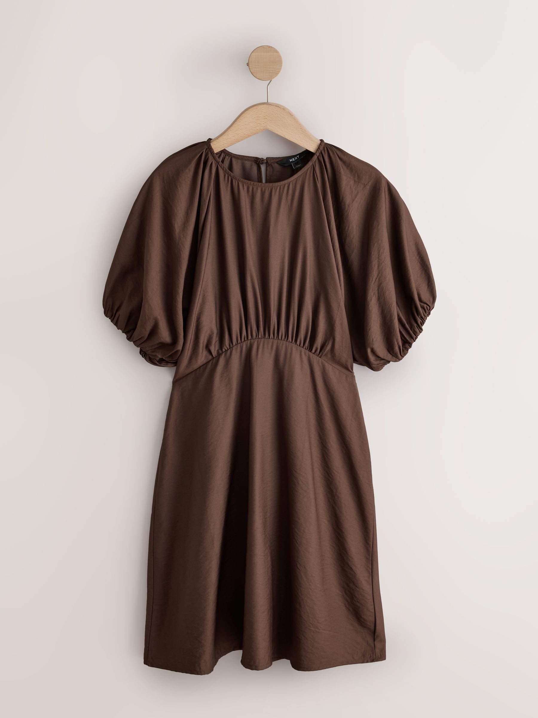 brown puff sleeve mini dress Buy Chocolate from Next USA Topshop